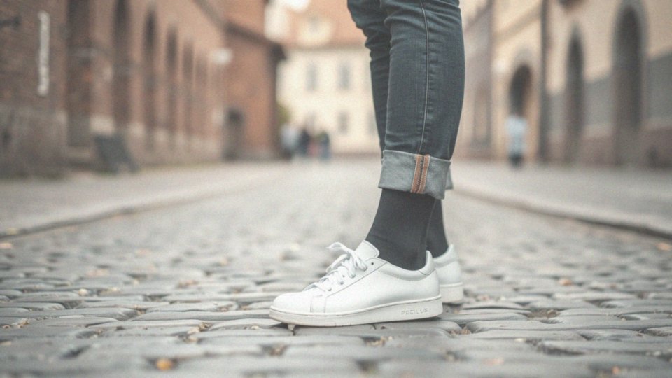 Jak łączyć czarne skarpetki z białymi butami w stylizacjach casualowych?