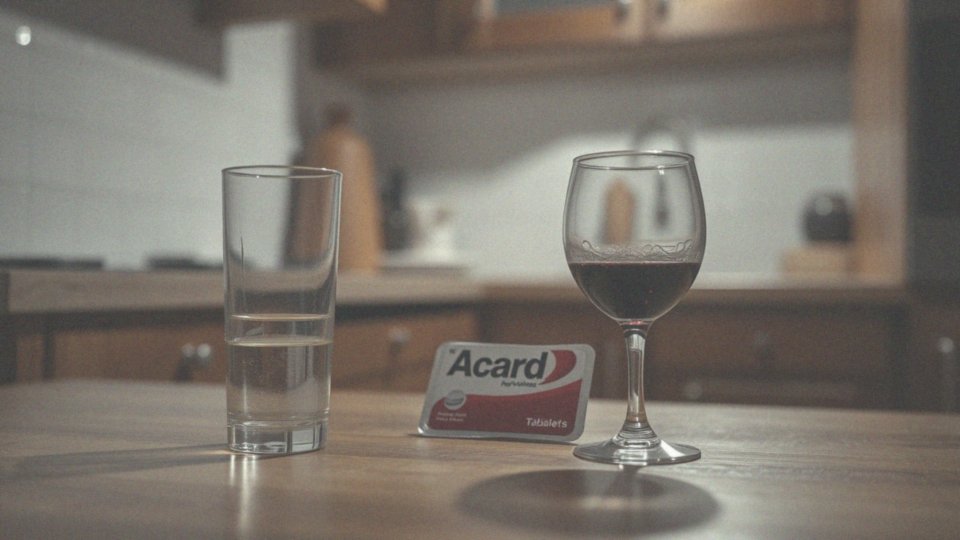 Jakie interakcje z alkoholem mogą wystąpić przy stosowaniu Acard?